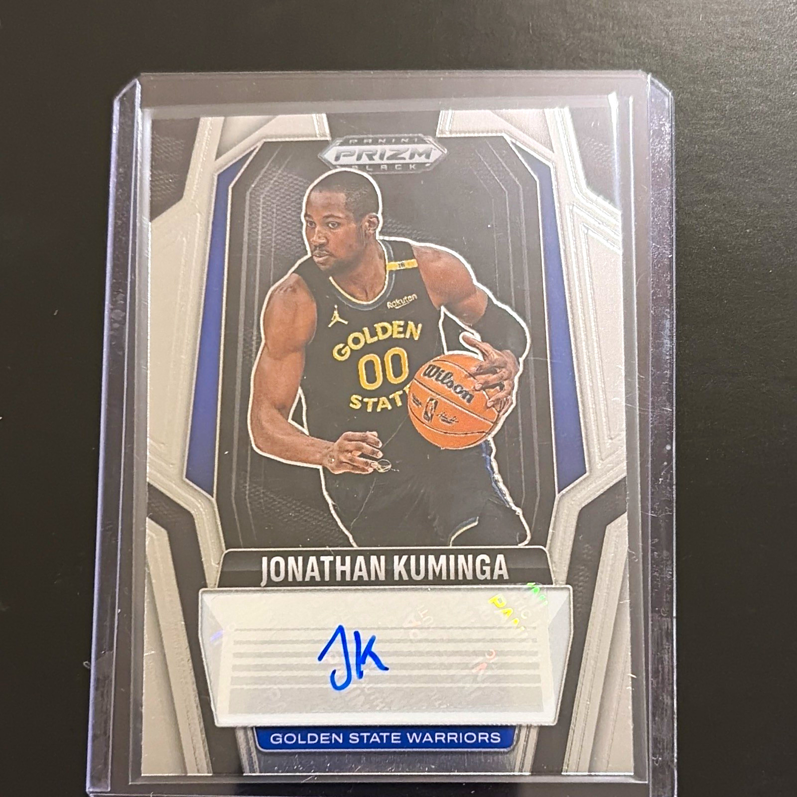 Panini 2024-25 Prizm Black Jonathan Kuminga Warriors Auto Signatures #SIG-KUM