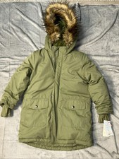 Cat  Jack Kids Warmest Winter Parka Coat Jacket Sherpa Lined Faux Fur Size M