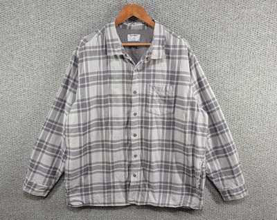 Old Navy grau kariert Flanell kuschelig gefüttert Skater Outdoor Shacket Jacke XXL