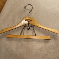 Vintage The Setwell 15 Wood Heavy Duty Suit Valet Hanger Made In USA