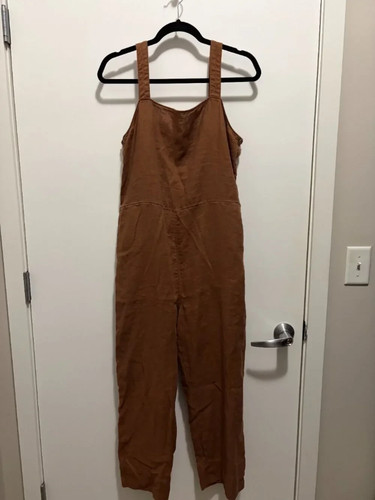 Everlane The Linen Side-Button Jumpsuit Size 8