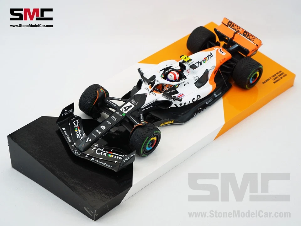 McLaren F1 MCL60 #4 Lando Norris Monaco GP 2023 Triple Corona 1:18 Caja MINICHAMPS Foto 4 de 4