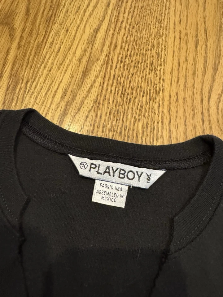 Camiseta de colección Playboy Baby Doll para mujer talla M/L estrás conejito T de colección Foto 3 de 4