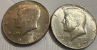 (2) 40% Silver Half Dollars 68-D,69-D AU Plus At Least No Wear