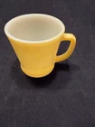 Fire King Yellow Milk Glass D-Handle Coffee Cup / Mug. VTG