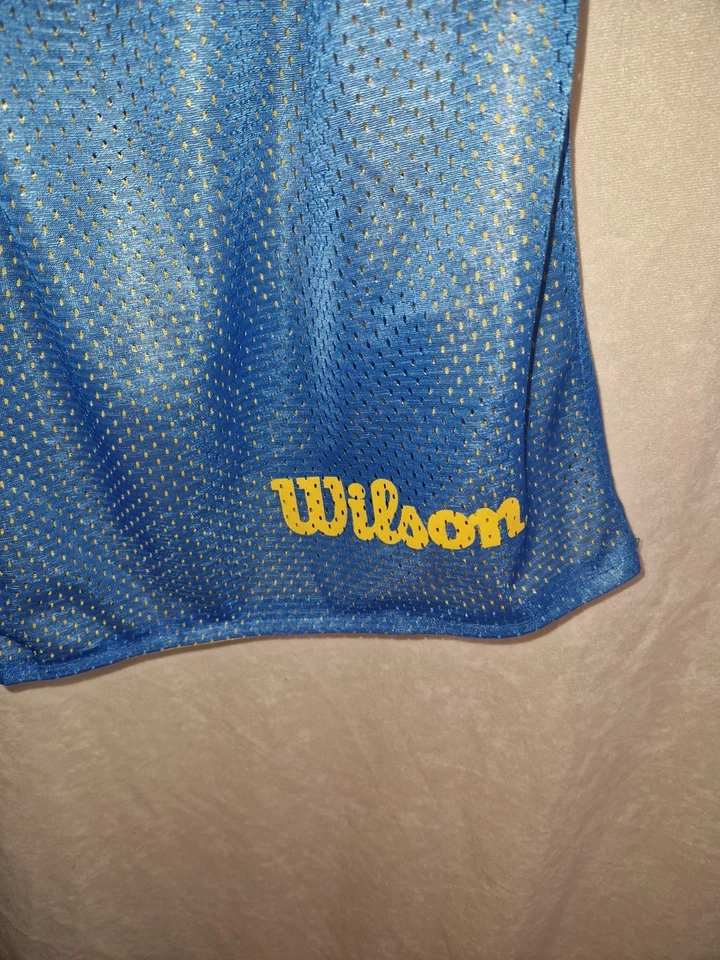 Wilson Basketball  Shorts - Blau/Gelb - vintage-Shiny -Gr. M--RAR - Bild 3 von 4