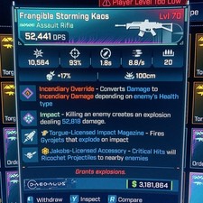Borderlands 4⭐️LVL 70!GOD ROLL KAOS YOU CAN CHOOSE STATS⭐️All PLATFORM
