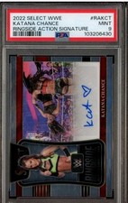 2022 Katana Chance AUTO CARD Panini Select WWE Ringside Prizm RA-KCT PSA 9