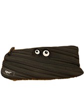 zipit pencil pouch. Preowned. Good Condition. Black with Gold  Teeth  .