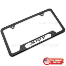 2015-2022 Chrysler Dodge Jeep Srt Black License Plate Frame Cover Mopar