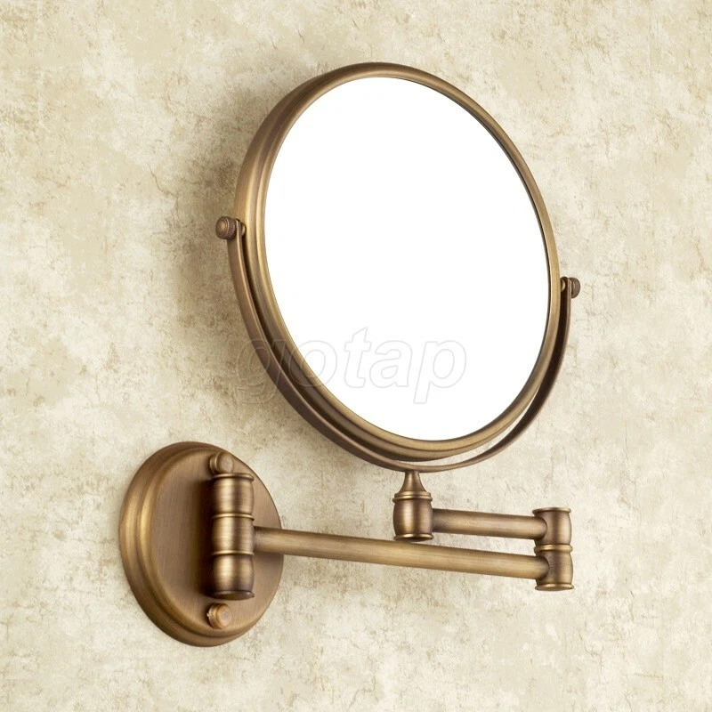 Brass wall mounted makeup cheap mirror