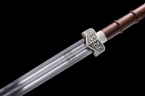 78CM Traditional Chinese Dragon Rosewood Sword Handmade Jian 龙凤剑 Manganese Steel - Picture 9 of 11