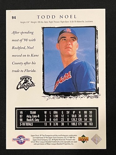 1999 Upper Deck SP Top Prospects (((Combined Shipping))) - 第 163/221 張圖片