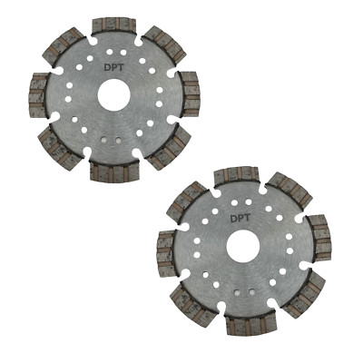 2 Pack 4-1/2 In Diamond Saw Blade Cut Block Brick Stone and Refractory Segmented