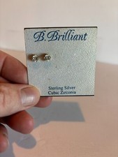 New Sterling Silver Cubic Zirconia Earrings