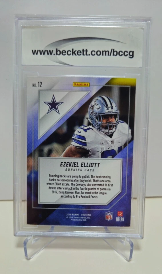 2018 Panini Football MJH Exclusive Ezekiel Elliott #12 - Image 2 of 2