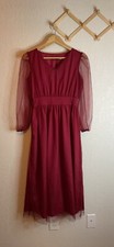 Vtg style Maroon Tulle Dress  medium nwt