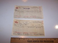 1948 D-X DX Gas & Oil - Invoices Receipts - Lot of 2