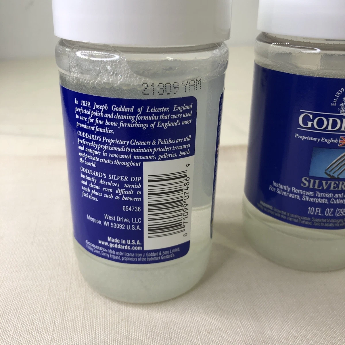 (2) Goddard’s Silver Cleaner Dip Jewelry Cleaner Solution for Filigree  Metalwork