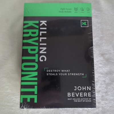 Killing Kryptonite by John Bevere Eight Lesson Study 1 Book - 2 DVDs - 3 CDs NEW