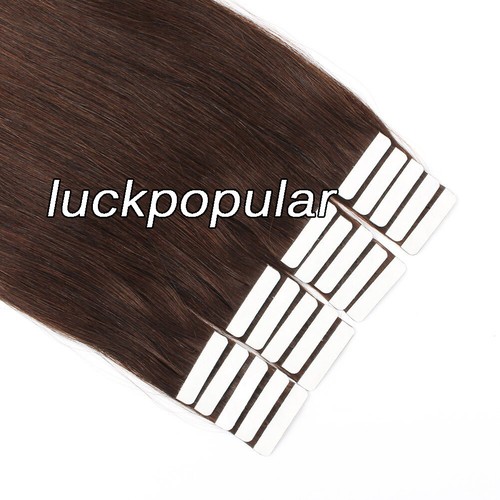 Super Cinta en Cabello Extensiones de Piel PU Trama Invisible Indian Remy 100% Cabello Humano - Imagen 25 de 92
