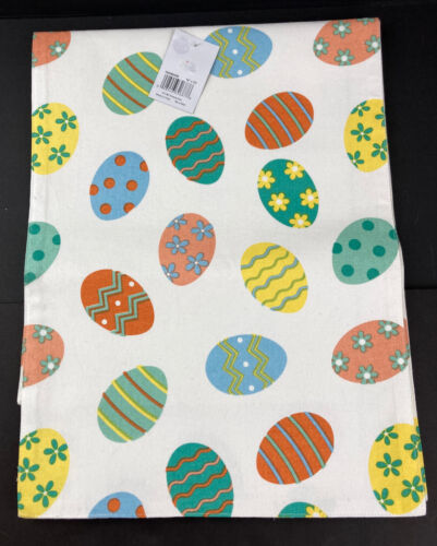 Easter Spring Colorful Easter Egg Table Runner 14" x 72" by C & F