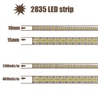 Led Strip Lights 2835 SMD 60/120/240/480leds/m Rope Garden Decking Kitchen lamp
