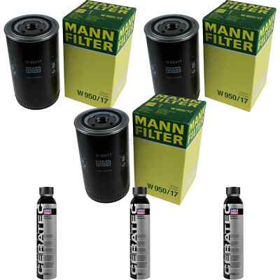 3x MANN-FILTER Ölfilter W 950/17 + 3x LIQUI MOLY Cera Tec 3721
