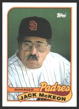 Jack McKeon #624 1989 Topps San Diego Padres