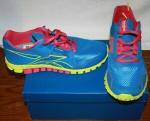 Reebok Realflex Run 2.0 Running Women/'s Shoes Blue//Yellow//Pink NEW