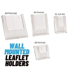Wall Mounted Leaflet Holders Postcard Brochure DL A5 A4 Menu Dispenser Displays