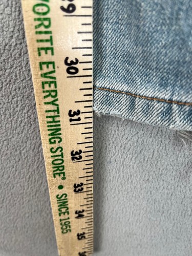 Vintage Lee Rider Buckle Back Selvedge Jeans Men Fits 30x30 Thrashed Destroyed - Picture 15 of 23