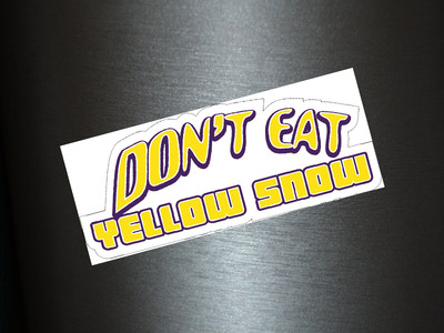 1 x Aufkleber Don't eat Yellow Snow Schnee Tuning Sticker Autoaufkleber Fun Gag