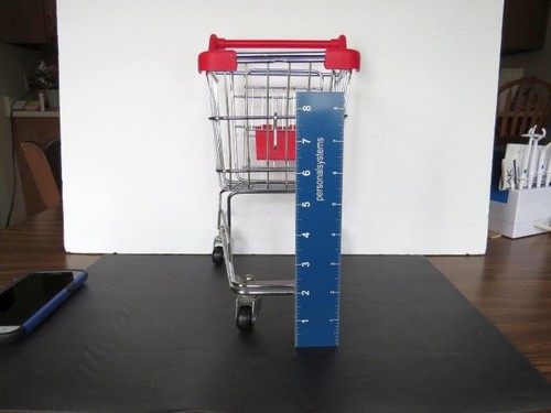 Small Metal Grocery Shopping Cart Realistic Replica Pretend Play / Decor - Picture 24 of 24