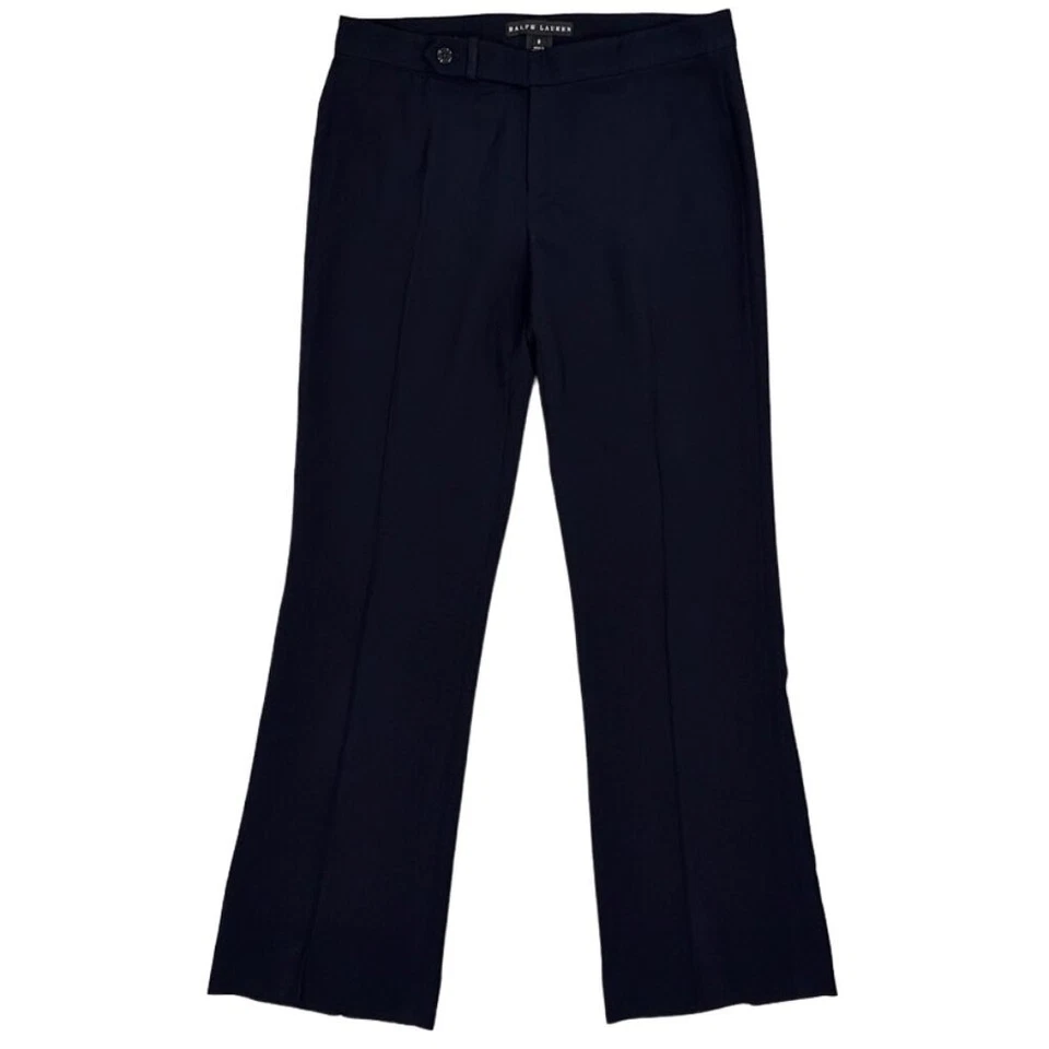Pantalones Pantalón Ralph Lauren Etiqueta Negra Lana Bootcut en Azul Marino Para Mujer’s Talla 8 Foto 2 de 4