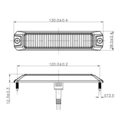 6 LED Ambra Bianco Recupero Strobo Lampeggiante Griglia Barra - Foto 11