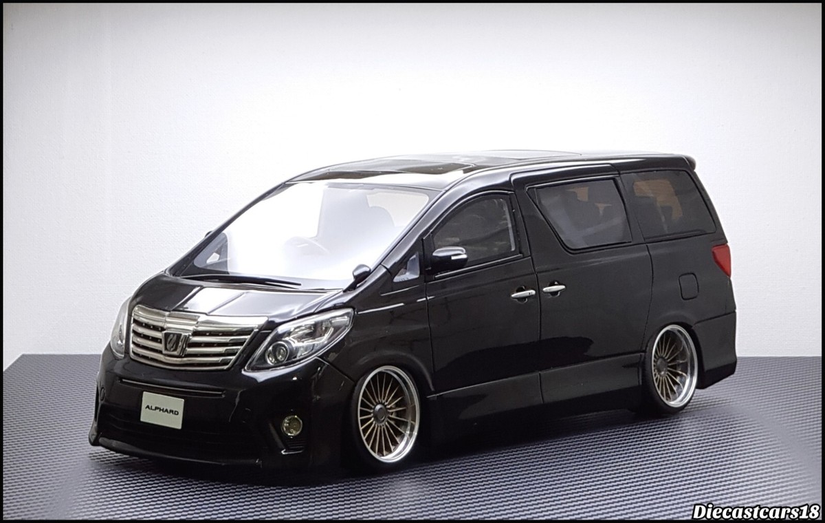 1/18 Kyosho Toyota Alphard Black Edition Custom Rims Alpina
