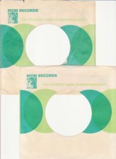 MGM Records- 2 Original 1960's 45 Record Company Sleeves