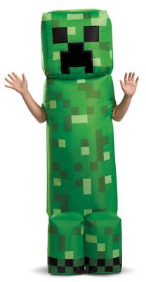 Licenced Kids Minecraft Creeper Inflatable Costume Boys Girls