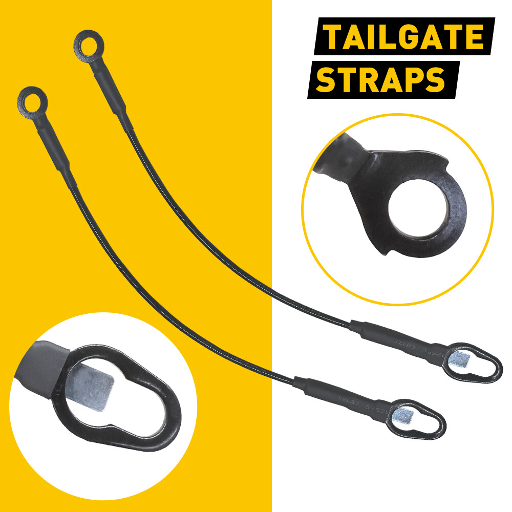 Durable Pair of 2 New Tailgate Cables for 87-11 Dodge Dakota Truck
