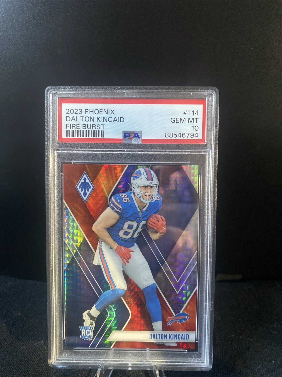 2023 Panini Phoenix - Rookies Fire Burst #114 Dalton Kincaid /340 (RC)