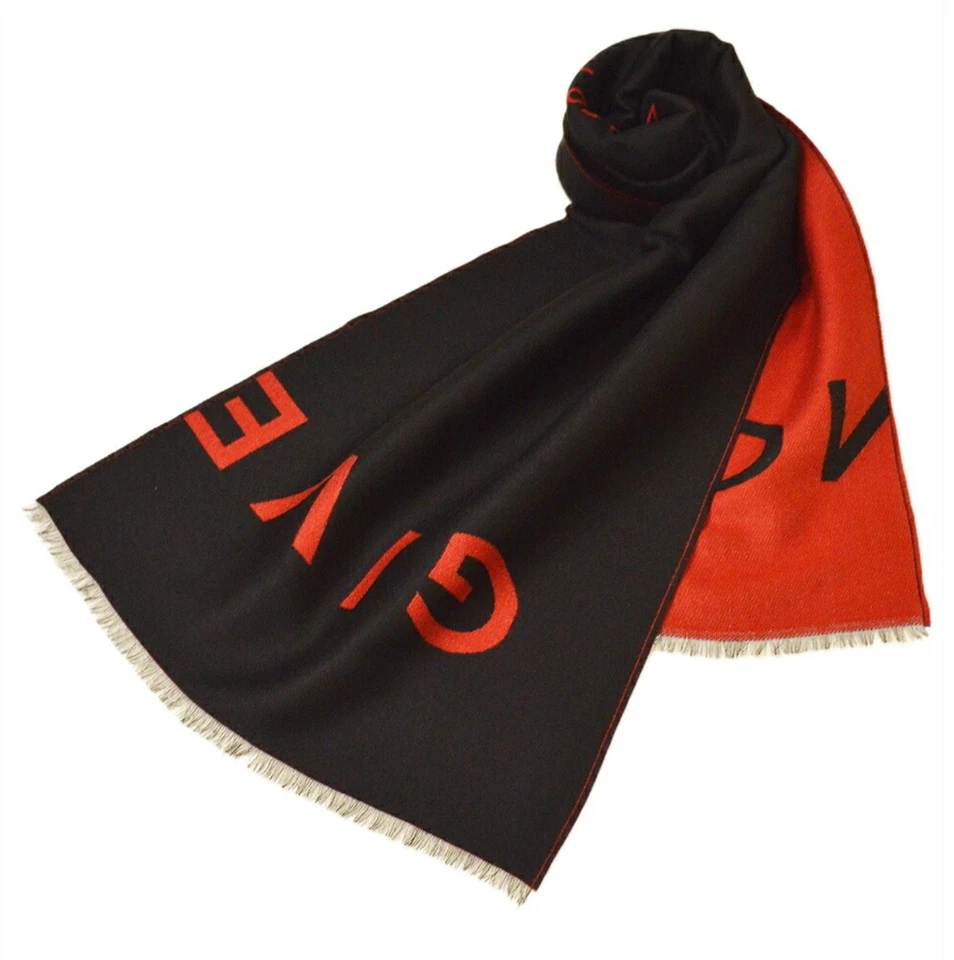 Givenchy Wool Silk 4G Scarf Mufflers Stole Shawl Unisex 35x180 - Image 3 of 4