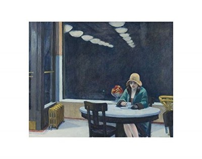 Automat, 1927 by Edward Hopper, Art Print Poster, Paper Size 14'' x 11'' Image ...