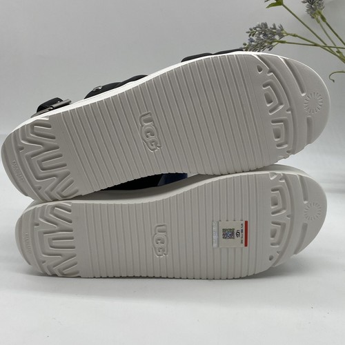 UGG Women's Zayne puffy straps Slingback Sandal in Black Leather size 10 NEW - 第 3/7 張圖片
