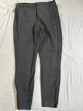 Polo Ralph Lauren Women's Gray Moto Leggings Size 10 Pull On Zip Up Pant Leg