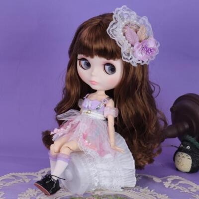 Neo BJD 12'' Blythe Doll Nude from Factory Matte Face Brown Hair 1/6 Toy Gift DIY