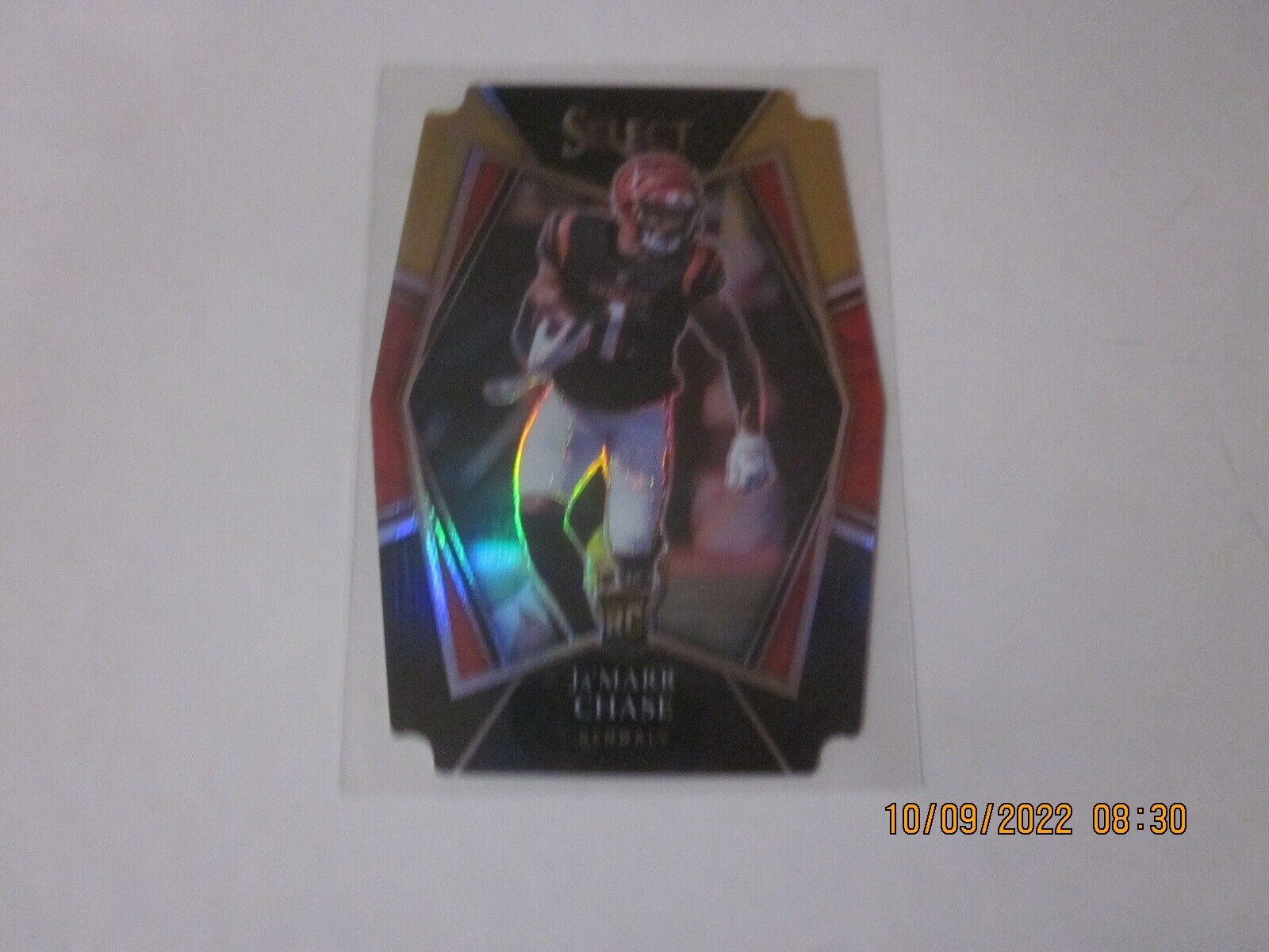 Ja'Marr Chase RC 2021 Panini Select Die Cut Black n Gold Prizm Premier #147 Beng