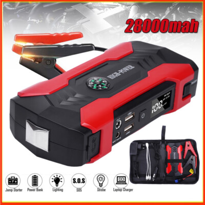 Auto Starthilfe Powerbank KFZ Starthilfegerät 28000mah Jump Starter LCD-Display