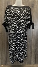 Gabby Style Polka Dot Dress Skirt Tie Sleeve’s Free Ship Size 8