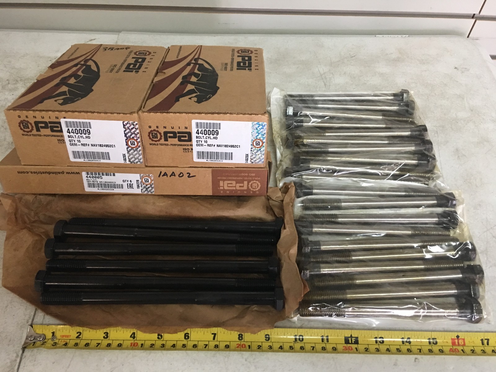 Cylinder Head Bolt Kit for International DT466. PAI Ref. 1824952C1